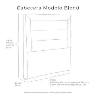 Foto 6 | Cabecera Dicasa Blend Café Queen Size