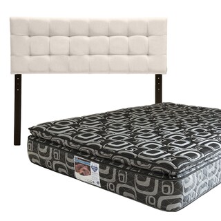 Foto 1 | Cabecera Catania Dicasa Color Beige Claro + Colchón Spring Air Morgan Queen Size