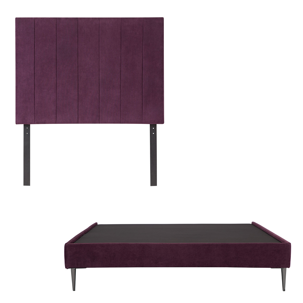Foto 3 pulgar | Cabecera Argos Dicasa Color Morado + Base Cama Slim Dicasa Color Morado King Size