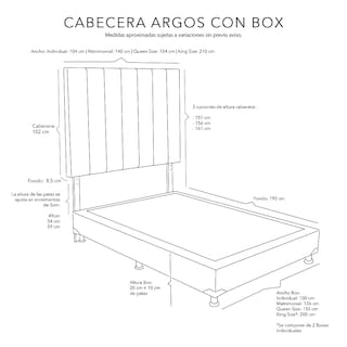 Foto 8 | Cabecera Argos Dicasa Color Pink + Box Dicasa Color Pink + Colchón Restonic Trini Matrimonial