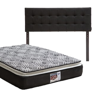 Foto 1 | Cabecera Catania Dicasa Color Negro + Colchón Spring Air Omega Queen Size