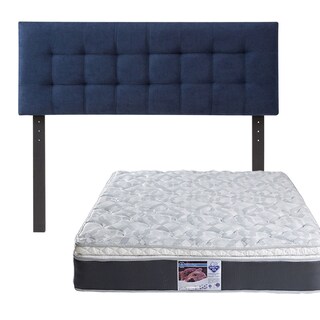 Foto 1 | Cabecera Catania Dicasa Color Azul Marino + Colchón Spring Air Marte Queen Size