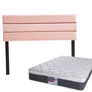Foto 1 | Cabecera Logan Dicasa Color Pink + Colchón Spring Air Marte Queen Size