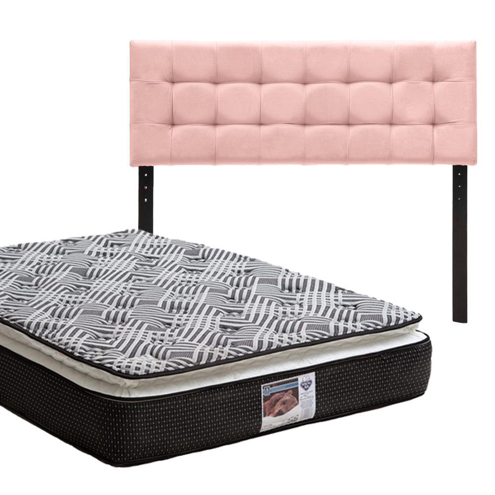 Foto 1 | Cabecera Catania Dicasa Color Pink + Colchón Spring Air Omega Queen Size