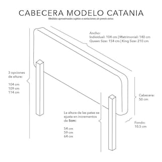 Foto 4 | Cabecera Catania Dicasa Color Pink + Colchón Spring Air Monaco Queen Size