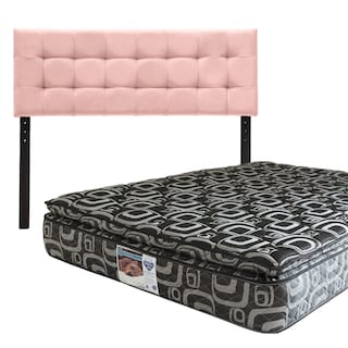 Foto 1 | Cabecera Catania Dicasa Color Pink + Colchón Spring Air Morgan Queen Size