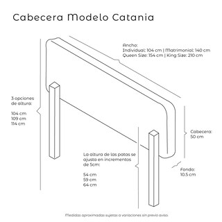 Foto 5 | Cabecera Catania Dicasa Color Beige Claro + Colchón Spring Air Omega Matrimonial