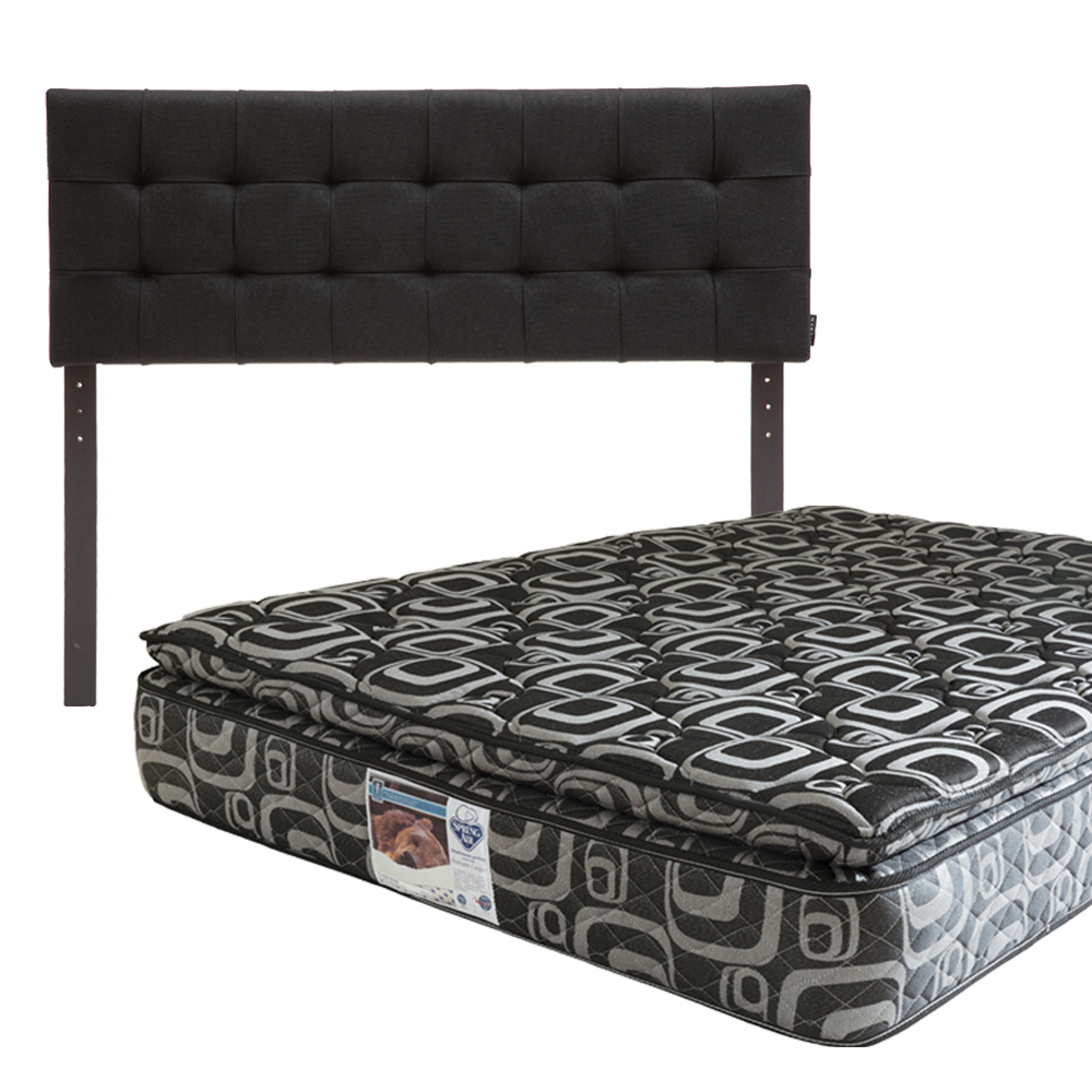 Foto 1 | Cabecera Catania Dicasa Color Negro + Colchón Spring Air Morgan Queen Size