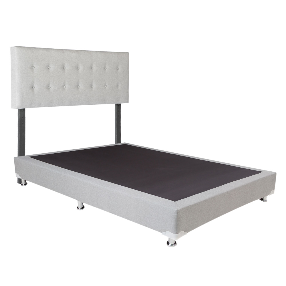 Foto 2 | Cabecera Bilbao Dicasa Color Gris+box Dicasa Queen Size+almohada 2pack+protector Cloud+sábanas Softy+edredón Homy