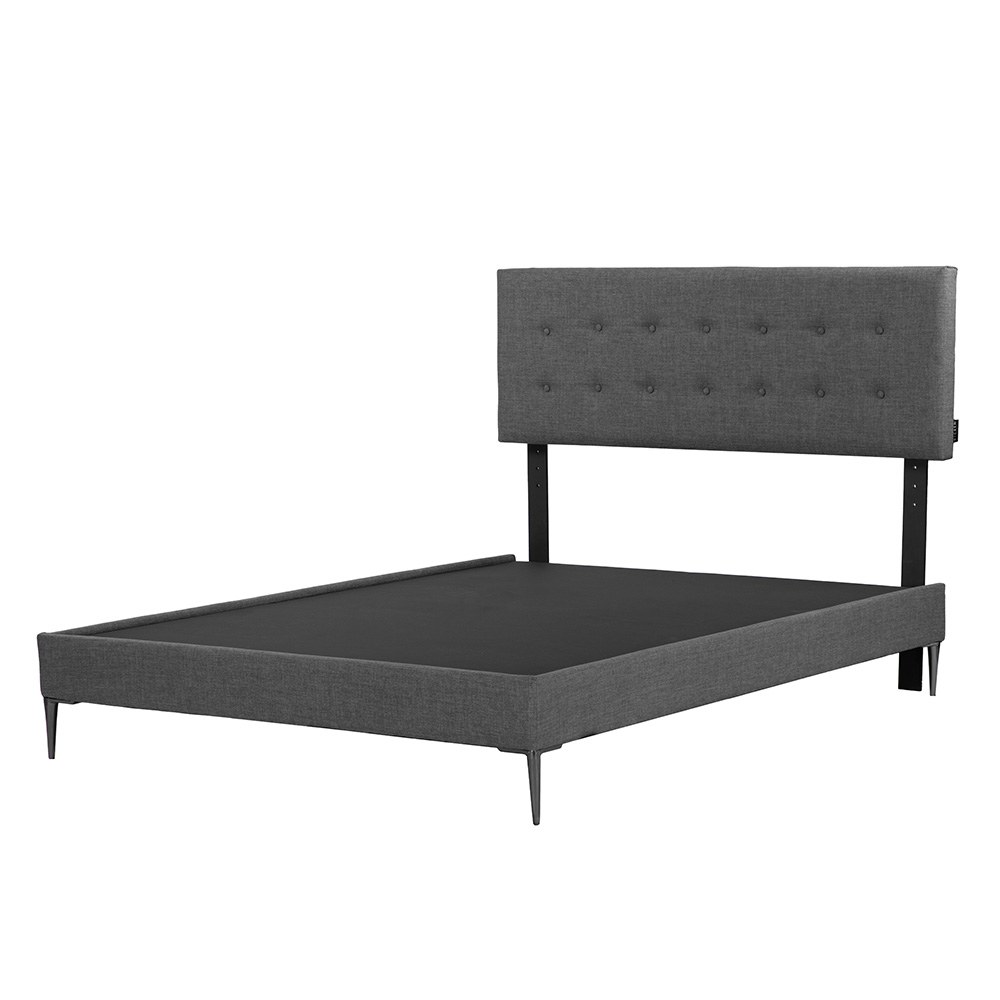 Foto 4 pulgar | Cabecera Bilbao Dicasa Color Gris Oscuro + Base Cama Slim Dicasa Color Gris Oscuro King Size