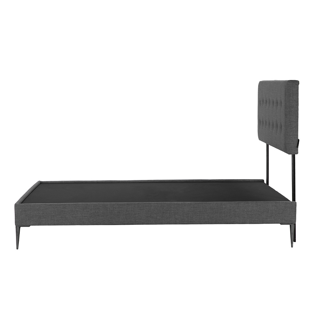 Foto 5 pulgar | Cabecera Bilbao Dicasa Color Gris Oscuro + Base Cama Slim Dicasa Color Gris Oscuro King Size