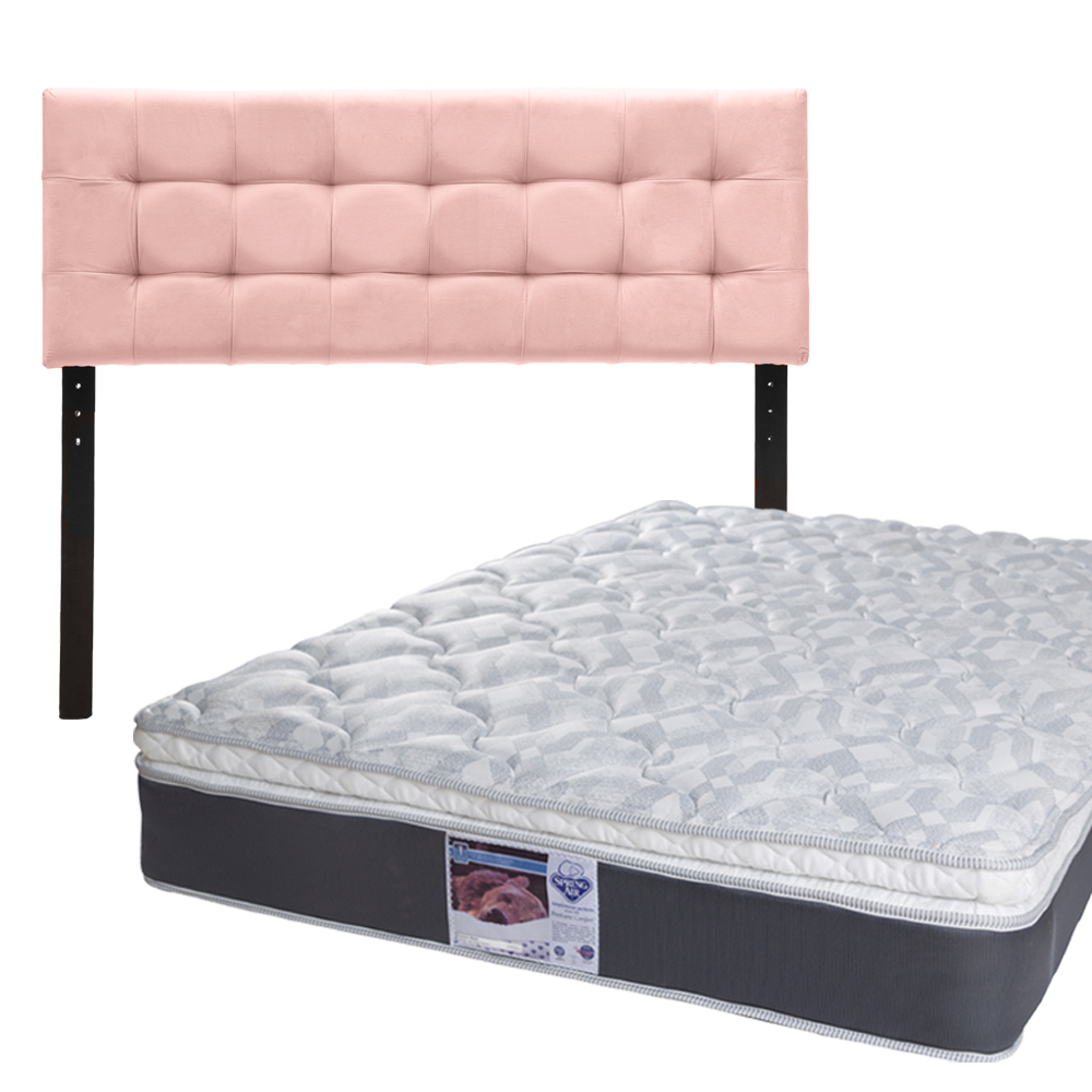 Cabecera Catania Dicasa Color Pink + Colchón Spring Air Marte Queen Size
