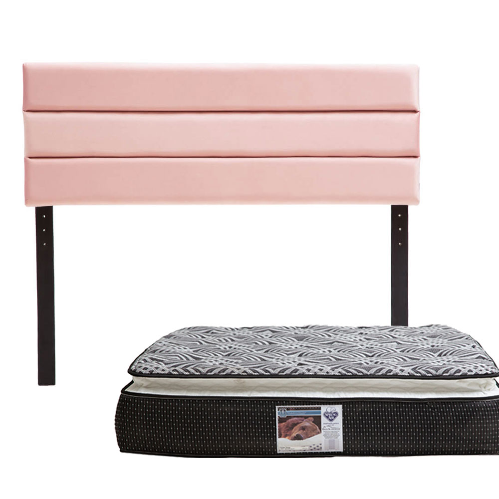 Foto 1 | Cabecera Logan Dicasa Color Pink + Colchón Spring Air Omega Queen Size