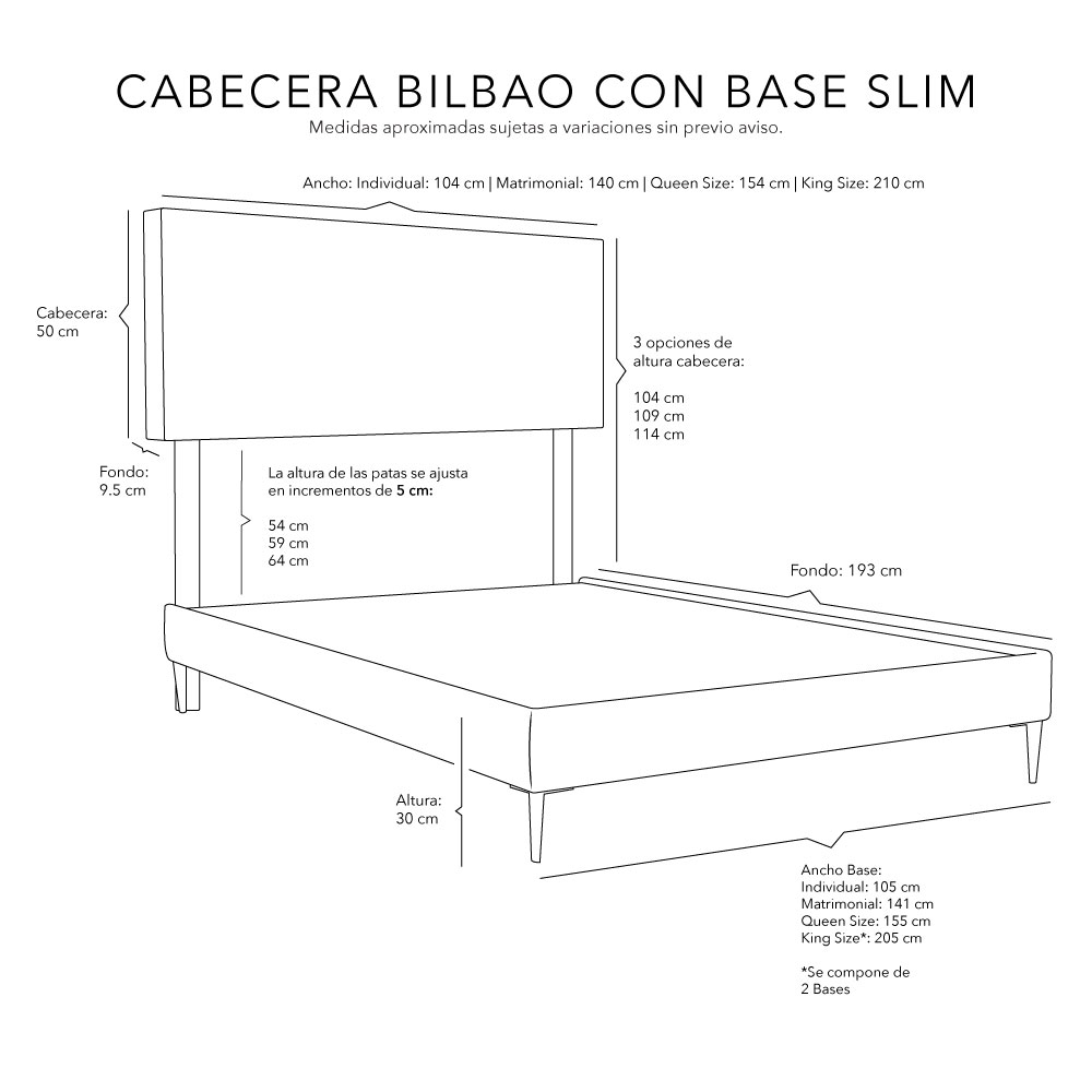Foto 8 pulgar | Cabecera Bilbao Dicasa Negro + Base Slim King Size + Almohada 2pack + Protector Cloud + Sábanas Softy + Edredón Homy