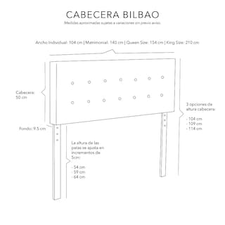 Foto 6 | Cabecera Dicasa Bilbao Arena Queen Size