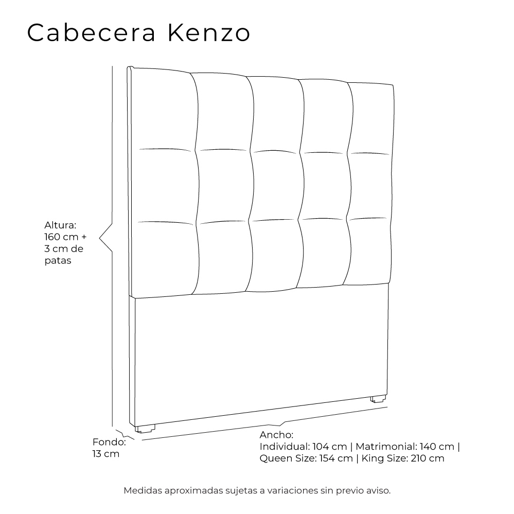 Foto 6 | Cabecera Dicasa Kenzo Arena Matrimonial