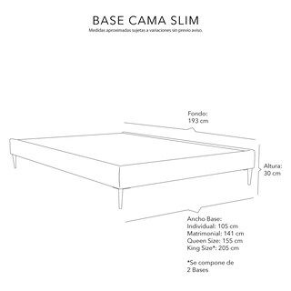 Foto 6 | Base Cama Slim Dicasa Matrimonial Color Azul