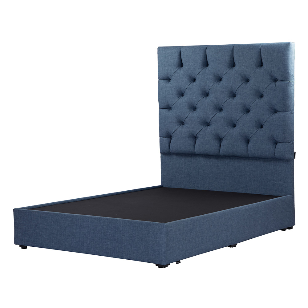Foto 3 pulgar | Cabecera Dicasa Capri + Base Cama Azul + Colchón Spring Air Cardona Matrimonial