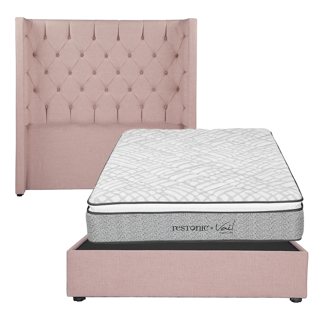 Foto 1 | Cabecera Dicasa Tartuk + Base Cama Pink + Colchón Restonic Vail Matrimonial