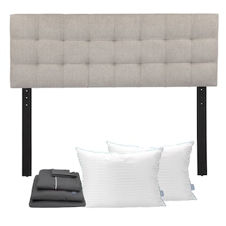 Foto 1 | Cabecera Catania Beige King Size + Almohada Royal Twin + Sabanas Royal