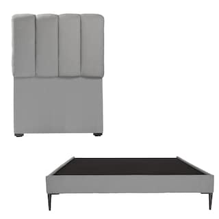 Foto 1 | Cabecera Dicasa Kami + Base Cama Slim Gris Individual