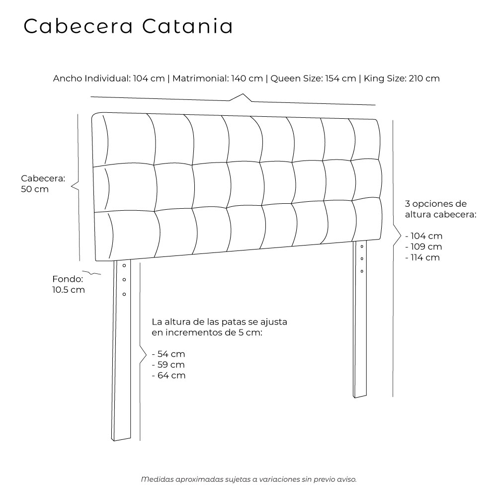 Foto 3 | Cabecera Catania Lila Matrimonial + Almohada Royal + Protector Cloud + Sabanas Royal