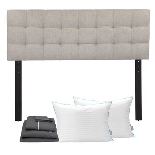 Foto 1 | Cabecera Catania Beige Matrimonial + Almohada Royal Twin + Sabanas Royal