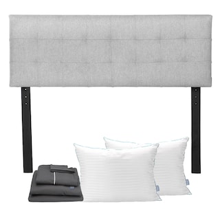 Foto 1 | Cabecera Catania Plata King Size + Almohada Royal Twin + Sabanas Royal