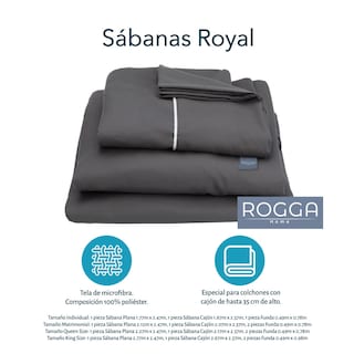 Foto 5 | Cabecera Catania Plata Matrimonial + Almohada Royal Twin + Sabanas Royal