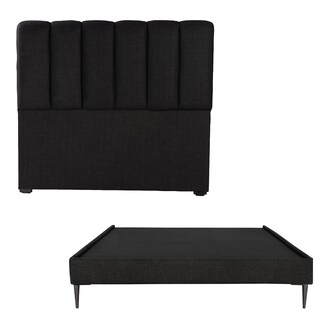 Foto 1 | Cabecera Dicasa Kami + Base Cama Slim Negro Matrimonial