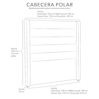 Foto 3 | Cabecera Dicasa Polar Crema Queen Size + Almohada One 2 + Protector Cloud + Sabanas Softy