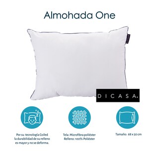Foto 4 | Cabecera Dicasa Polar Crema Matrimonial + Almohada One 2 + Protector Cloud + Sabanas Softy