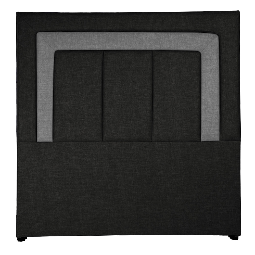 Foto 3 pulgar | Cabecera Dicasa Bora Negro Con Gris Matrimonial + Almohada One 2 + Protector Cloud + Sabanas Softy