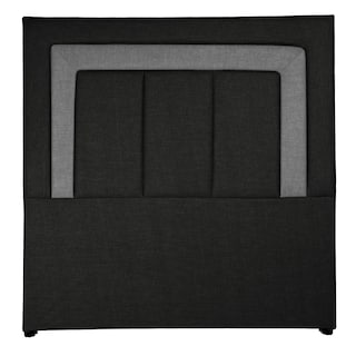 Foto 2 | Cabecera Dicasa Bora Negro Con Gris Matrimonial + Almohada One 2 + Protector Cloud + Sabanas Softy
