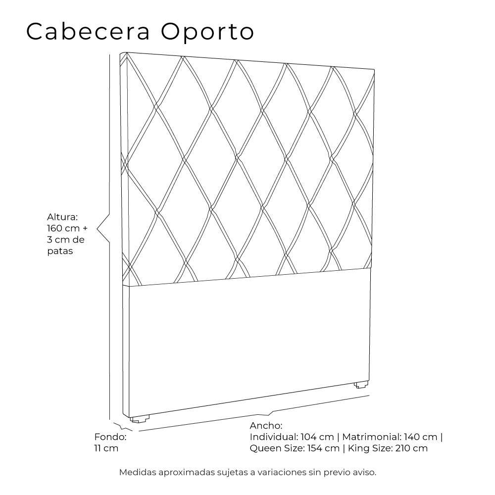 Foto 4 pulgar | Cabecera Oporto Chocolate Queen Size + Almohada Oso 2 + Sabanas Basic