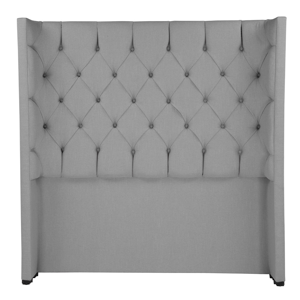 Foto 3 pulgar | Cabecera Tartuk Gris Matrimonial + Almohada Royal Twin + Protector Lux + Sabanas Royal