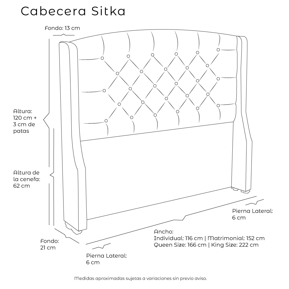 Foto 6 pulgar | Cabecera Sitka Gris Carbon Queen Size