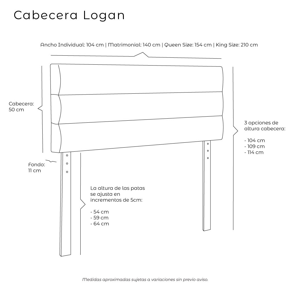 Foto 6 pulgar | Cabecera Logan Gris Carbon King Size