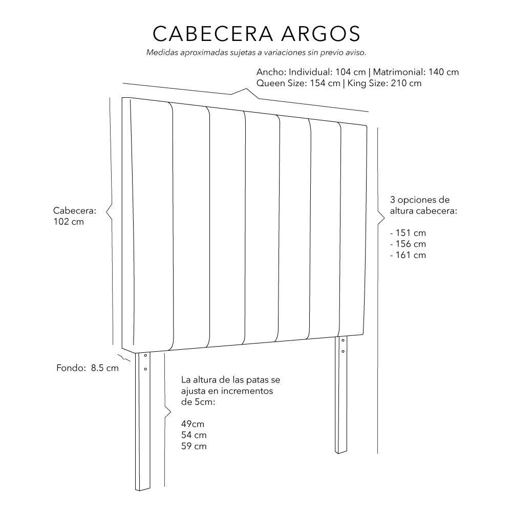 Foto 6 | Cabecera Dicasa Argos Gris Carbon Individual