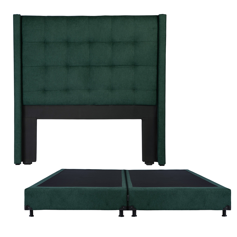 Cabecera Dicasa Titan + Box King Size Color Verde