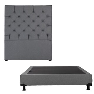 Foto 1 | Cabecera Dicasa Capri Box Color Gris Queen Size + Box