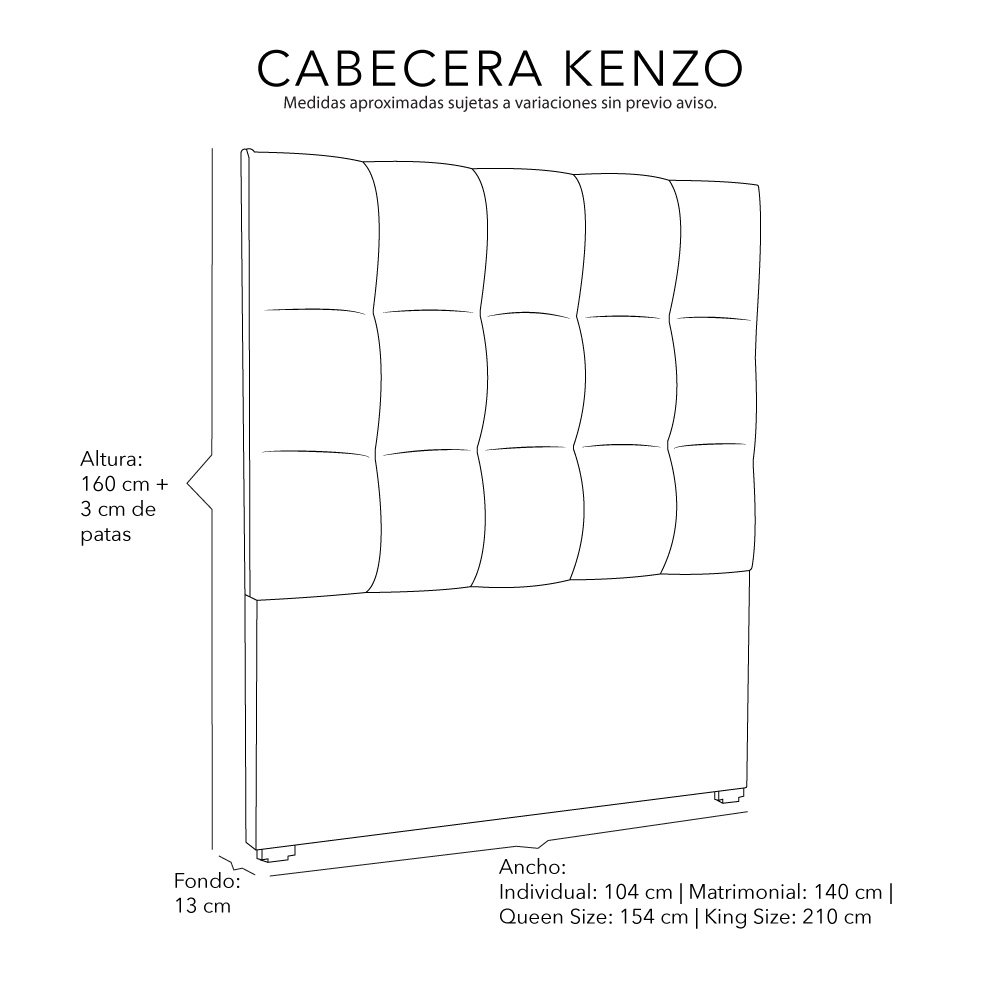 Foto 6 | Cabecera Dicasa Kenzo Color Beige Matrimonial