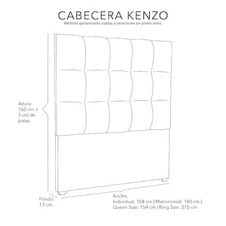 Foto 6 | Cabecera Dicasa Kenzo Color Beige Matrimonial