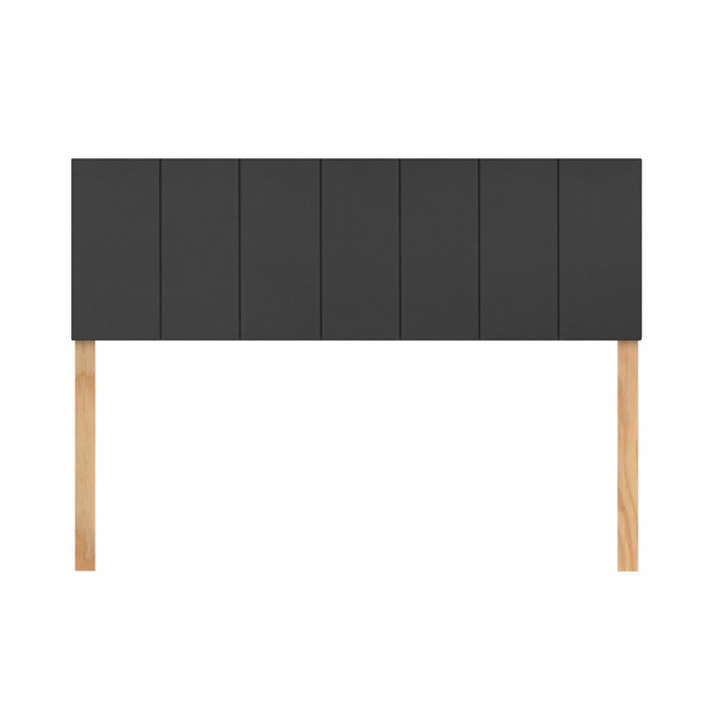 Cabecera Queen Size Raya Vertical Negro 3 En 1 Moderna