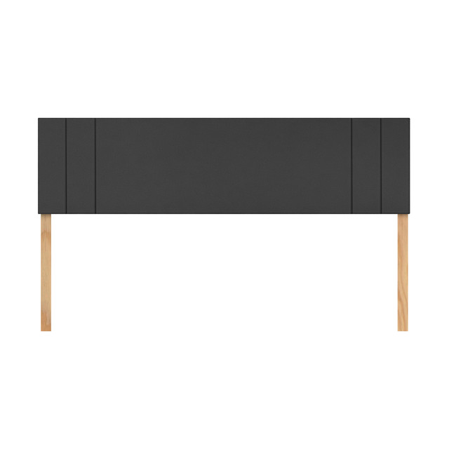 Cabecera King Size Raya Lateral Negro 3 En 1 Moderna