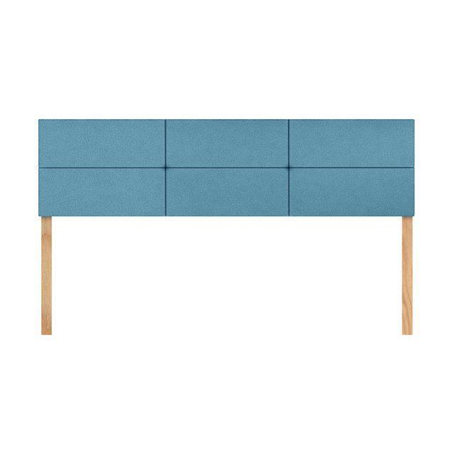 Cabecera King Size Cuadro Grande Turquesa 3 En 1 Moderna