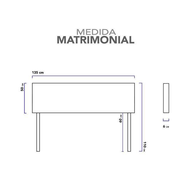 Foto 4 pulgar | Cabecera Matrimonial Raya Lateral Tabaco 3 En 1 Moderna