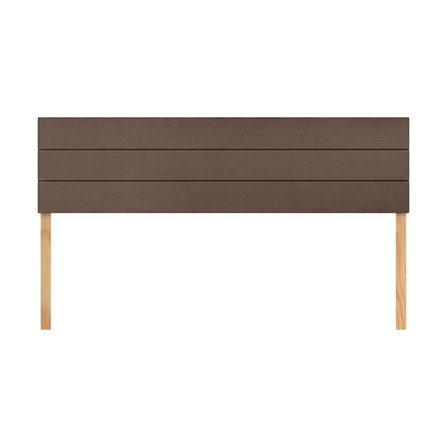 Cabecera King Size Raya Horizontal Tabaco 3 En 1 Moderna