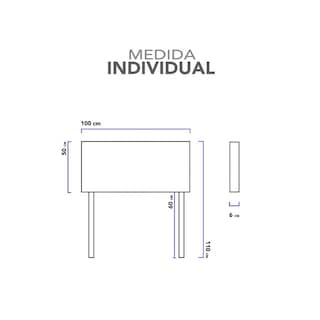 Foto 3 | Cabecera Individual Raya Vertical Natural 3 En 1 Moderna