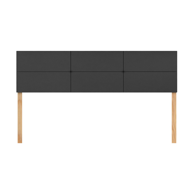 Cabecera King Size Cuadro Grande Negro 3 En 1 Moderna